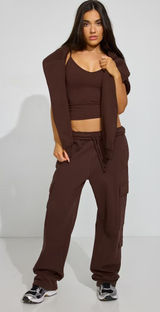 Garage brown cargo sweatpants Photo 0