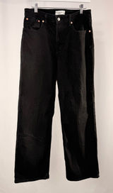 Abercrombie & Fitch Curve Love The 90's Straight Ultra High Rise Jeans‎ in Black Photo 0