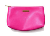 bareMinerals Pink Cosmetic Makeup Travel Zip Pouch Bag Gold Tone Vegan Leather Photo 0
