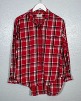 Denim & Supply Ralph Lauren Women M Red Black White Plaid Flannel Shirt Boho Photo 0