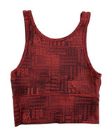 Lululemon Power Pivot Tank Top Ribbed‎ Wordmark Red Reversible Sports Bra Tank S Photo 0