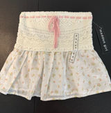 Madden Girl Juniors' Strapless Crochet Sweater Peplum Top in Floral Print Photo 0