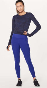 Lululemon Fast & Free Royal Blue Leggings Photo 0