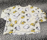 Peanuts Snoopy Cropped Off White Graphic Sweater Yellow Size XL Photo 0
