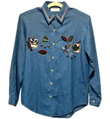 Vintage NWT “dead stock” Christopher &Banks Fall denim shirt women’s sz‎ s Photo 0
