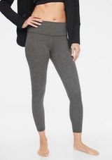 Athleta Elation 7/8 Tight Leggings Soft Yoga Workout Grey Sm Photo 0