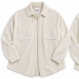 Aerie Cream Cozy Knit Shirt Jacket Button Front Women’s M Photo 0