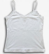 Merona White Lace Trim Camisole Tank Top‎ Womens XL Adjustable Spaghetti Straps Photo 0