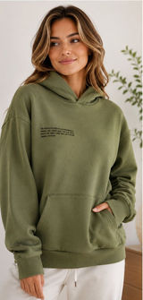 PANGAIA Olive Green Organic Cotton Hoodie XS Sustainable Pullover Sweatshirt Photo 0