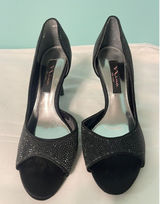 Nina Womens Corrine Black Rhinestone D'Orsay Heels Shoes 6.5‎ S-270 Photo 0