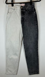 REVICE Two Tone Jeans High Waisted Denim Color Block Grunge‎ Women's Size 26 Photo 0