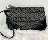 COACH Black Signature Canvas Wristlet Photo 0