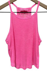 Abercrombie &‎ Fitch Y2K Vtg Cami Tank Top Women XS Pink Lace Coquette Halter Photo 0