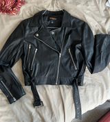 Crop Leather Jacket Size M Photo 0