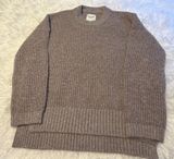 Abercrombie & Fitch Brown Ribbed Knit Crew Neck Sweater M Photo 0