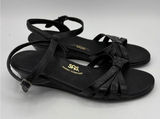 SAS patent leather black strapy semi wedge sandal women’s 9.5 Photo 0