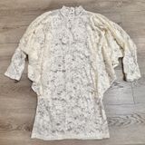 VICI Romantic‎ Boho Chic Cottagecore Lace Dress Tunic Top Size Small S Cream Photo 0