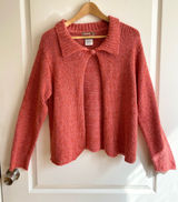 April Cornell Women Knit Cardigan Sweater Button Collar Oversized Boxy M VTG Photo 0