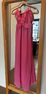 Pink maxi ruffle dress Photo 0