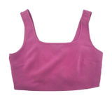 Sincerely Jules Crop Top Womens Medium Pink Square Neck‎ Side Zip Sleeveless Photo 0