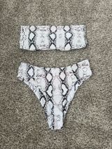 Shein Snakeskin Bikini Set High-Waisted Photo 0