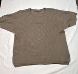 Vince womens taupe brown short sleeve ribbed cashmere sweater. Size S. preppy Photo 0