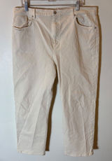LOFT The Slim Cropped Jeans in Off White Size 34/18 Photo 0