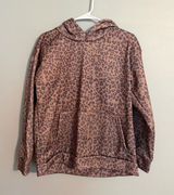 Leopard Print Pullover Hoodie in Taupe & Dark Brown Photo 0