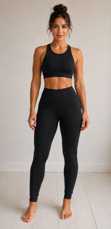 Alo Yoga Ebb to Train Black High Waisted Leggings Womens Size 4 Activewear Photo 0