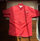 Columbia Men's Red PFG Bonehead Short-Sleeve Fishing shirt, large Photo 0
