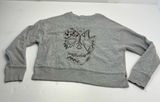 Zadig & Voltaire‎ Gray Skull Embroidered Women's Top SEE MEASUREMENTS *FLAW Photo 0