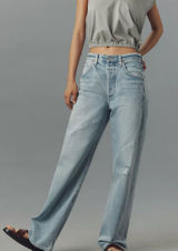 NWOT Citizens of Humanity Ayla Swirl High-Rise Tapered Jeans 28 Photo 0