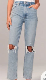 Abercrombie 90s Straight Jeans Ultra High Rise Jeans Size 28 Blue Photo 0