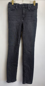 Good American Good Classic High Rise Ankle Denim Jeans Faded Black Size 6/28 Photo 0