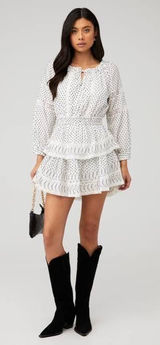 Love Shack Fancy Dress Ruffle White Photo 0