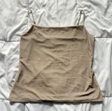 Banana Republic Womens Medium Beige Tan Cami‎ Top Feminine Dainty Coquette Minimalist Basic Y2K Photo 0