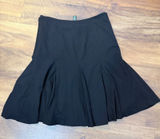 Lauren Ralph Lauren Black Paneled A-Line Skirt Size 6 Side Zip Rayon Blend Photo 0