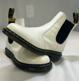 Dr. Martens 2976 YS White Smooth Leather Chelsea Boots Size US Men 8 Women 9 Photo 0