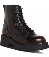 Madden‎ Girl Carra Boots Lace Up Combat Lug Sole Brown Rub Grunge NEW Size 5.5 Photo 0