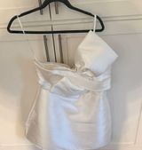 Lulu's White Satin Mini Dress Photo 0