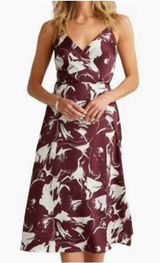 Anthropologie Bailey 44 Andi Fig Maxi Size S Faux Wrap‎ Dress Boho Photo 0