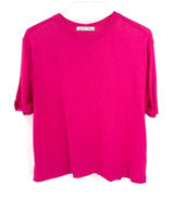 WE THE FREE PEOPLE Cassidy Hot Pink Short Sleeve Basic Relaxed Boxy Fit T Shirt Photo 0