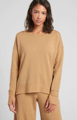 NWT! Athleta Crewneck Sweatshirt in Tuscan Gold Photo 0