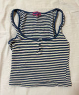 Edikted blue striped tank top Photo 0