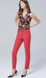 WHBM Comfort Stretch Slim Ankle Pants - Fire Quartz Photo 0