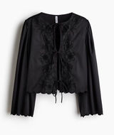 H&M tie front satin blouse Photo 0