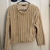 Zara Cream Textured Knit Sweater Photo 0