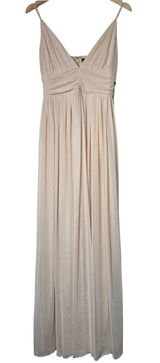 Lulus‎ Queen of the Evening Cream Maxi Dress NWT Size Medium Formal Evening Gown Photo 0