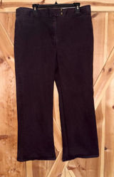 Y2K George Mark Eisen Women 18 Dark Brown Corduroy Twill Trousers Low Rise Pants Photo 0