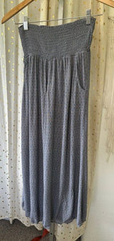 Mahina Boutique Women's Smocked Waist Side Pockets Wide Leg Palazzo Pants S Photo 0